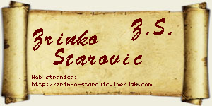 Zrinko Starović vizit kartica